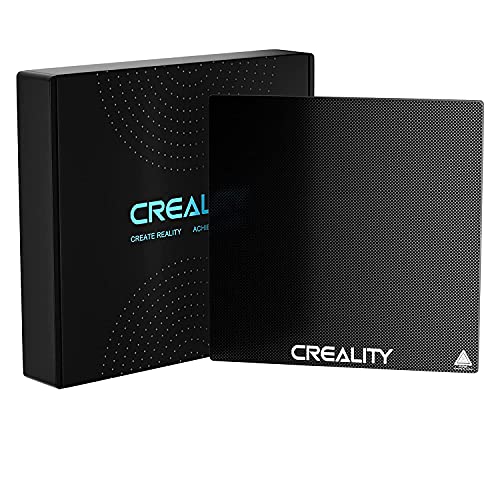 Authentic Creality CR-10S Pro, CR-X, CR-10 V2 and Ender-3 Max Tempered Glass Bed Build Plate 310mmx320mmx4mm Printing Surface with Advanced Adhesion Technology and Tool-Less Removal