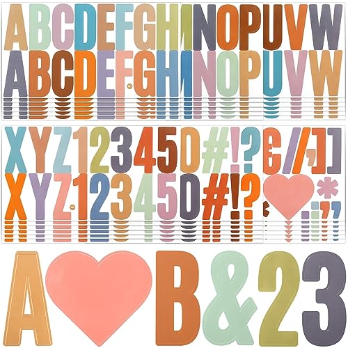 600 Pcs 36 Sheets Large Letter Stickers 2.5 Inch Self-Adhesive Letter Set Character Alphabet Stickers Letters for Bulletin Board Classroom Wall Door Locker Decorations