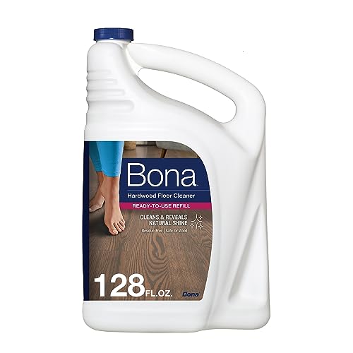 Bona Hardwood Floor Cleaner Refill - 128 fl oz - Unscented - Refill for Bona Spray Mops and Spray Bottles - Residue-Free Floor Cleaning Solution for Wood Floors