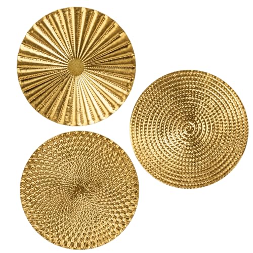 Briful Gold Starburst Wall Décor - Pack of 3