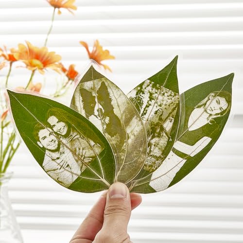 Custom Photo Leaf Carving Bookmark