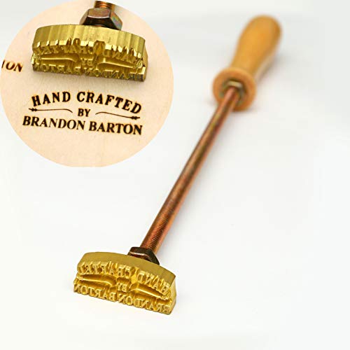 Custom Wood Branding Iron,Personalized Leather Branding Iron Stamp,Wood Branding Iron/Wedding Gift,Handcrafted Design,Wooden Works Design (2.5"x2.5")