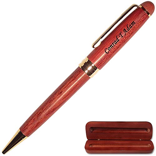 Dayspring Pens Personalized Engraved Rosewood Wood Ballpoint Gift Pen and Matching Wood Box. Engraved Fast for a Custom Gift for Any Occassion.