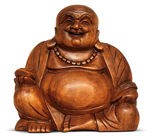 G6 Collection Wooden Happy Buddha Statue