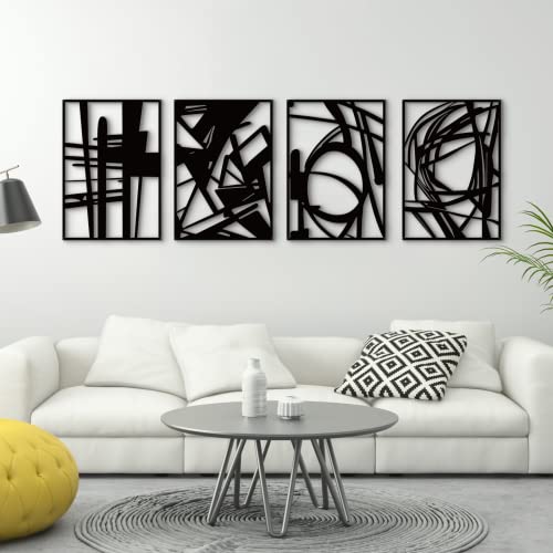 Glamativity Black Metal Wall Art Pack