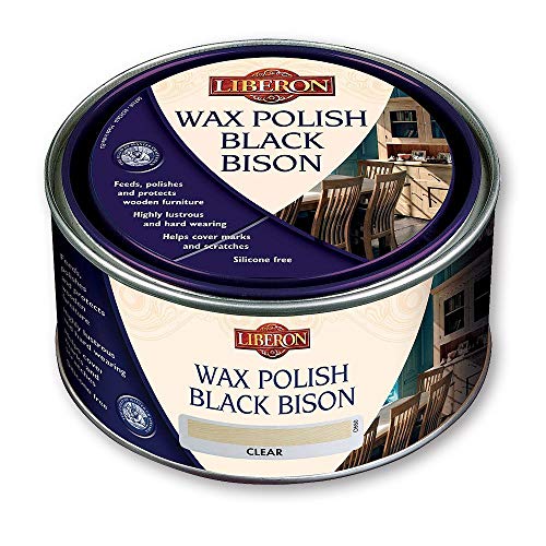 Liberon Black Bison Paste Wax, 500 ml, Clear