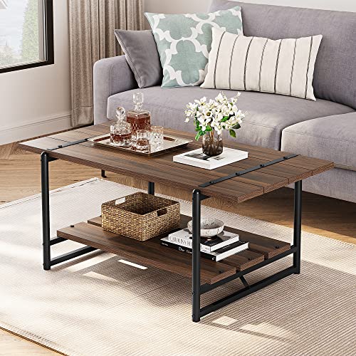 Modern Industrial Wood Coffee Table