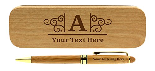 Personalized Graduation Gifts Custom Pen Set Personalized Engraved Bamboo Wood Gift Pen Case Set