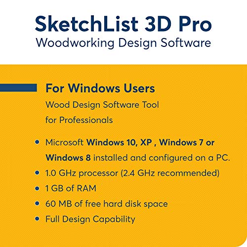 SketchList3D Pro WoodWorking Software for Windows