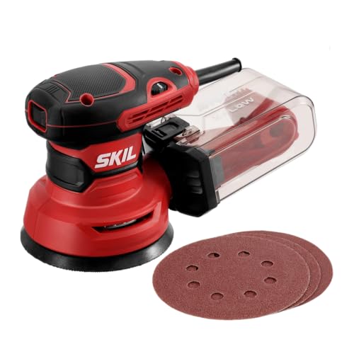 SKIL 5” Random Orbital Sander with Cyclonic Dust Box & 3pc Sanding Sheet - SR211601