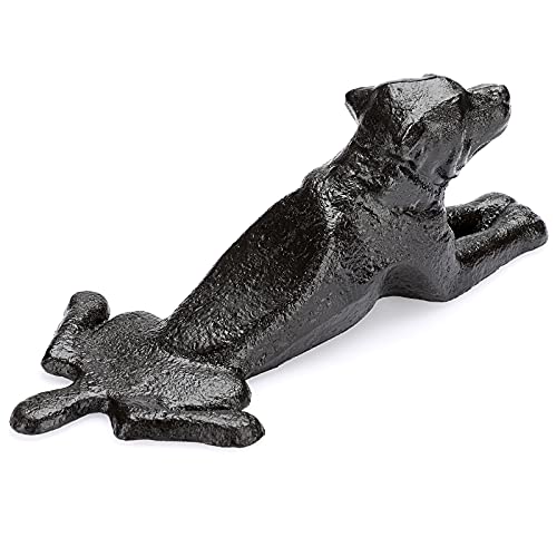 Sumnacon Cast Iron Cute Dog Door Stop - Heavy Duty Rustic Door Stopper Avoid Drilling Hole, Vintage Metal Door Wedge on Floor Surface for Home Office Commercial Industrial