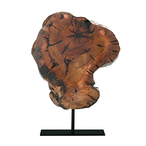 WELLAND Irregular Date Tree Sculpture, Wood Tabletop Sculpture Collectible Decoration Gift for Home Office Decor, Approximate Size Over 7.87 x 7.87 x 0.87 Inches