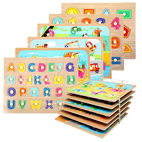 Wood City Toddler Puzzles and Rack Set: A Perfect Playtime Solution!