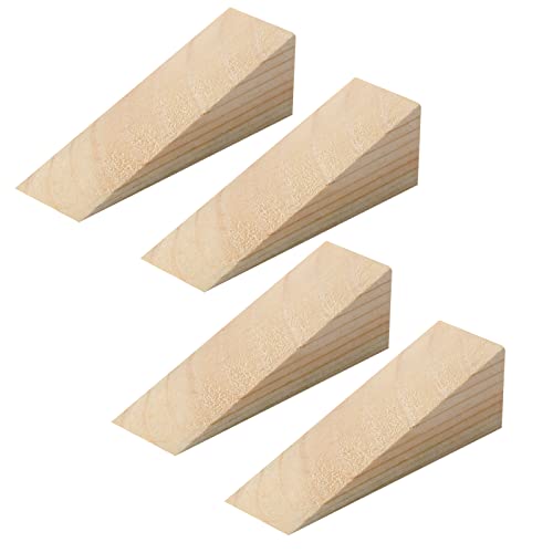 Wooden Door Stopper Wedge, 4 Pack – The Ultimate Non-Slip Solution!