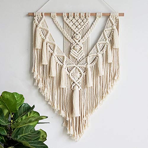 YAENEVE Large Macrame Wall Hanging Tapestry For Bedroom Teen Girl,Bohemian Wall Decor Hand-woven Pendant Long Tassel Living Room Decoration