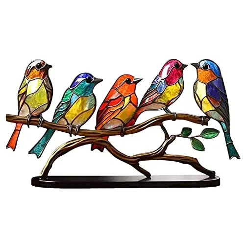 Enhance Your Home with ZUKPUMNE Bird Desk Ornament: Elegant Gold Statues